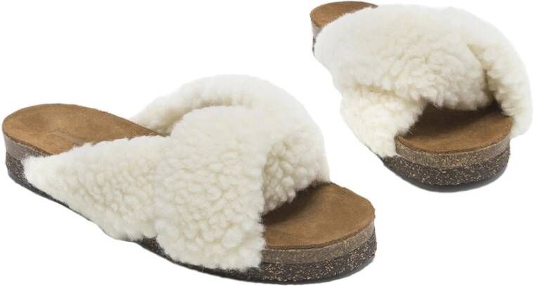 Flattered Teddy Mules voor Wintercomfort Beige Dames