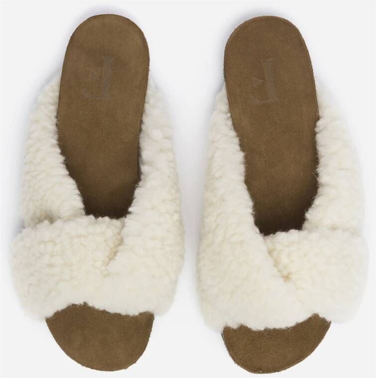 Flattered Teddy Mules voor Wintercomfort Beige Dames