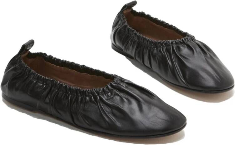 Flattered Zachte Leren Ballerina Flats Black Dames