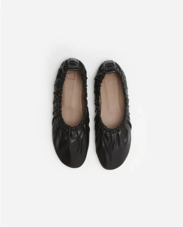 Flattered Zachte Leren Ballerina Flats Black Dames