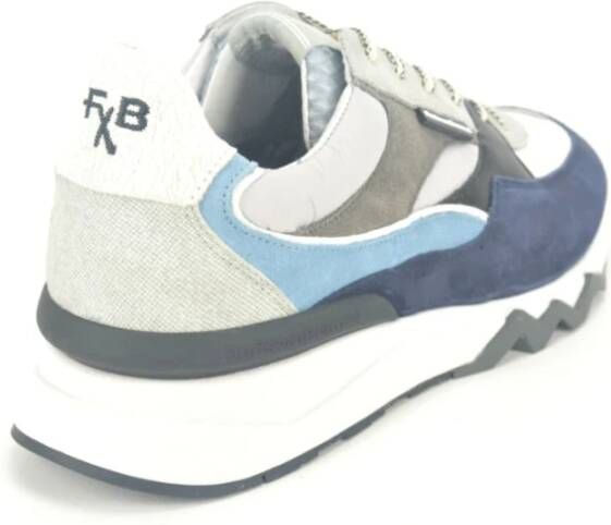 Floris van Bommel Blauw en Wit Combi Runner Blue Heren