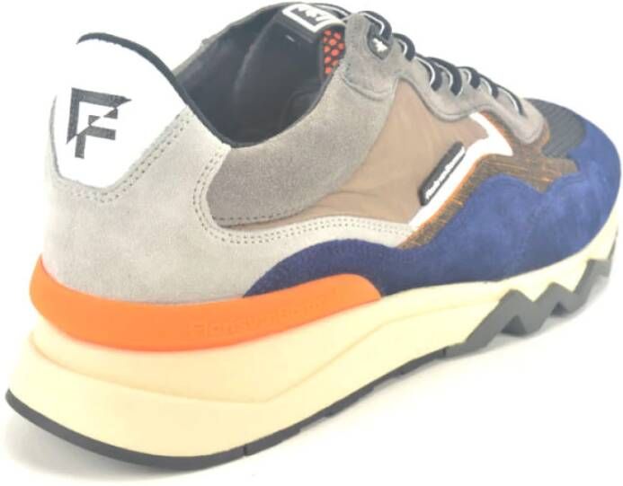 Floris van Bommel Blauw Oranje Runner Sneakers Blue Heren