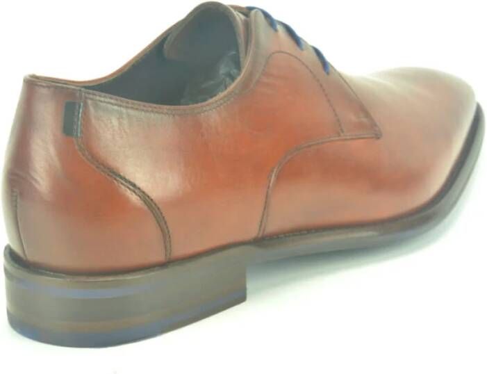 Floris van Bommel Elegante Cognac Geklede Schoenen Brown Heren