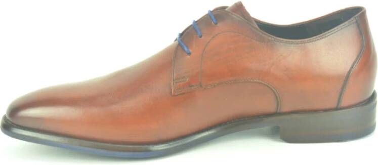 Floris van Bommel Elegante Cognac Geklede Schoenen Brown Heren