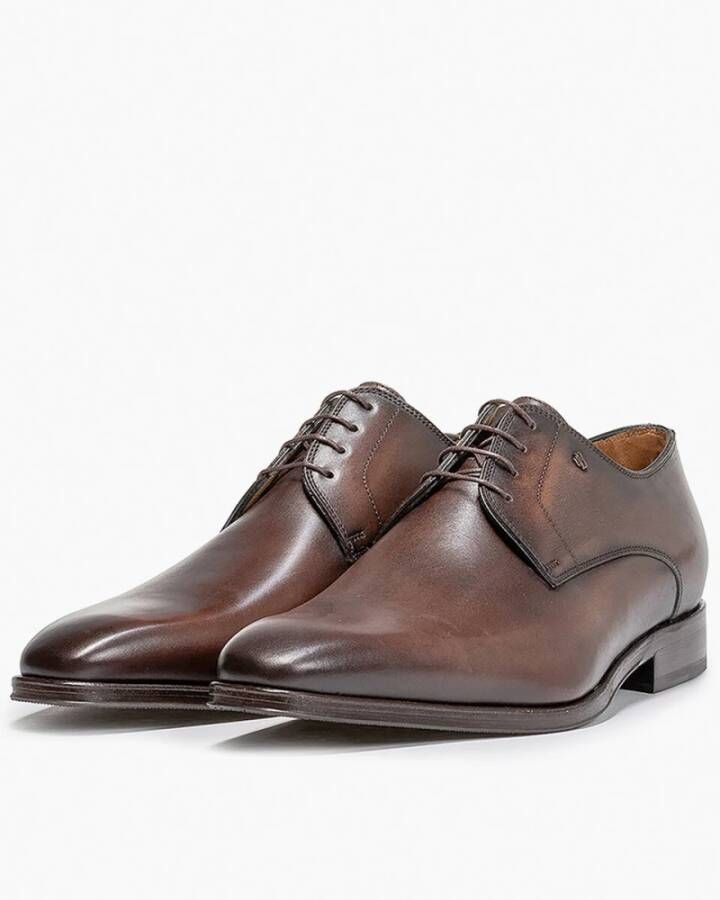 Floris van Bommel Elegante Leren Schoenen Raffa Sbm-30118 Brown Heren