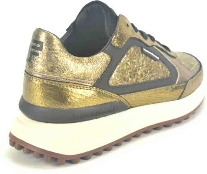 Floris van Bommel Goud Zwart Runner Sneakers Yellow Dames