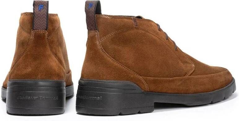 Van Bommel Casual Lichtgewicht Cognac Suède Boot Brown Heren