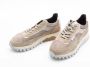 Van Bommel Taupe Suède Leren Sneaker Beige Dames - Thumbnail 3