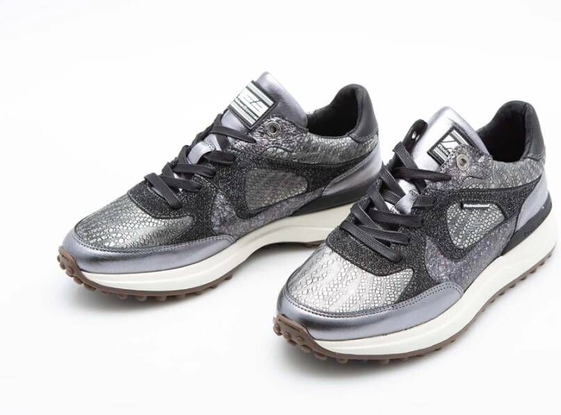 Van Bommel Zilver Lichtgewicht Sneaker met TPU Zool Gray Dames