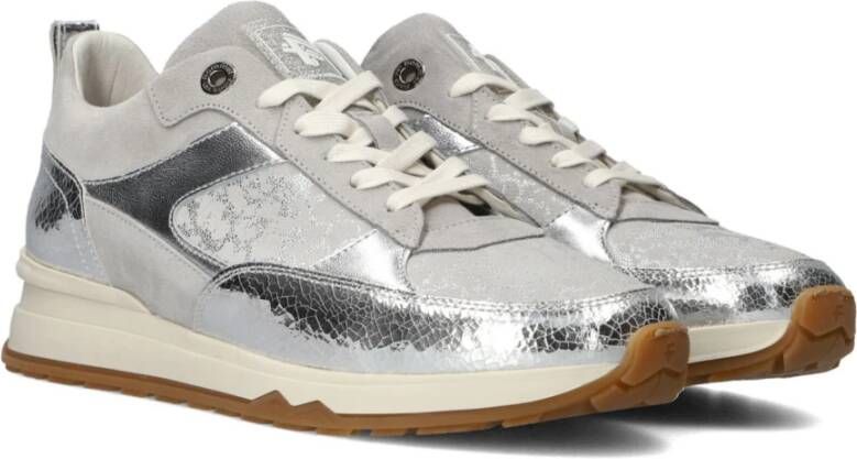 Floris van Bommel Zilveren Glamour Sneakers Gray Dames