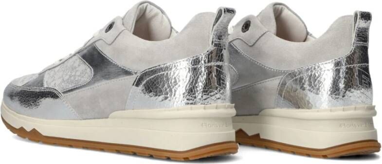 Floris van Bommel Zilveren Glamour Sneakers Gray Dames