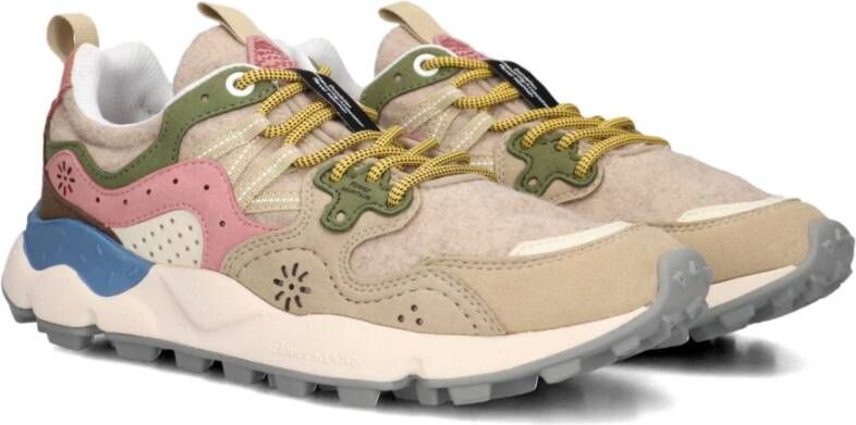 Flower Mountain Beige Lage Sneakers Yamano 3 Multicolor Dames