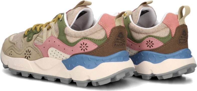 Flower Mountain Beige Lage Sneakers Yamano 3 Multicolor Dames