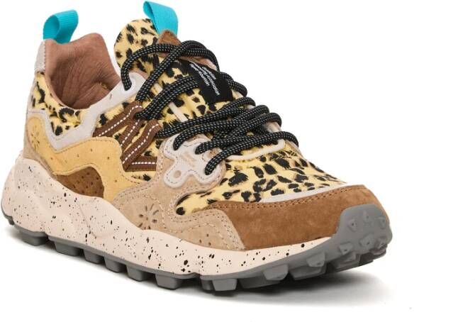 Flower Mountain Beige Sneakers met technische stof Beige Dames