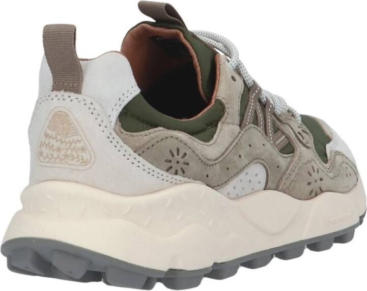 Flower Mountain Yamano 3 Sneaker Wit Militair Blauw Grijs Yamano 3 Sneaker Beige Suède Sneaker met Kurken Binnenzool Multicolor Gray Heren