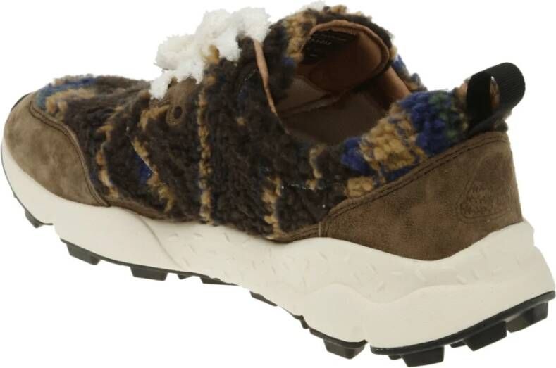 Flower Mountain Bruine Teddy Fur Sneaker Multicolor Dames