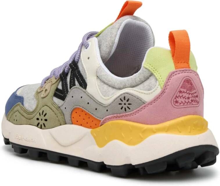 Flower Mountain Faux suede and technical fabric high-top sneakers Yamano 3 UNI Kaiso Multicolor Heren