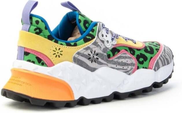 Flower Mountain Gedrukte Suède Sneakers met Kurken Binnenzool Multicolor Dames