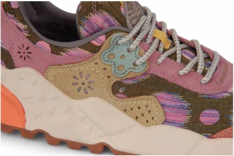 Flower Mountain Gestippelde Stof Nylon Vrouw Limited Edition Multicolor Dames