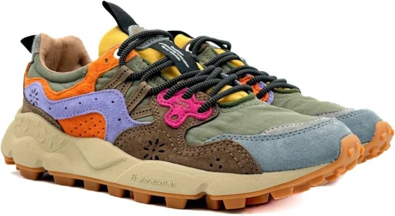 Flower Mountain Groene Yamano Sneakers Fw24 25 Collectie Multicolor Dames