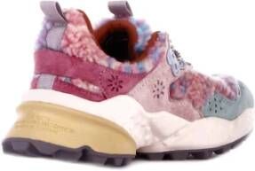 Flower Mountain Imitatiebont Sneakers Logo Achterkant Rubberen Zool Multicolor Dames