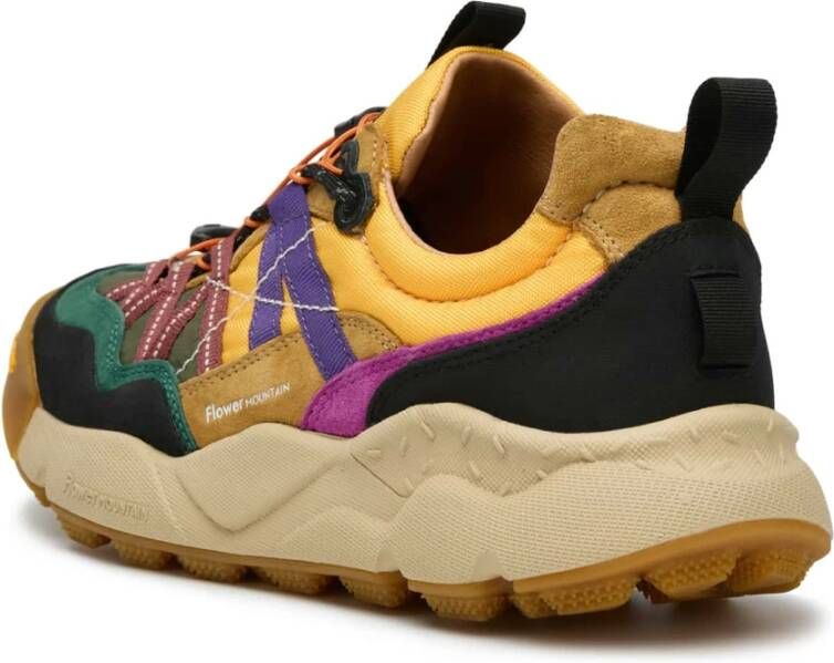 Flower Mountain Leather and technical fabric sneakers Iwano 2 UNI Multicolor Dames