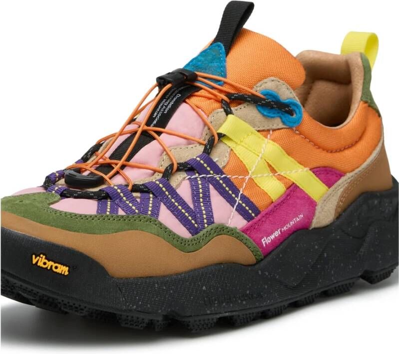 Flower Mountain Leather and technical fabric sneakers Iwano 2 UNI Multicolor Unisex