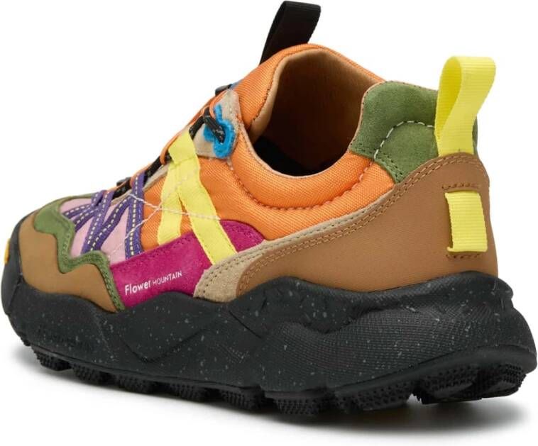 Flower Mountain Leather and technical fabric sneakers Iwano 2 UNI Multicolor Unisex