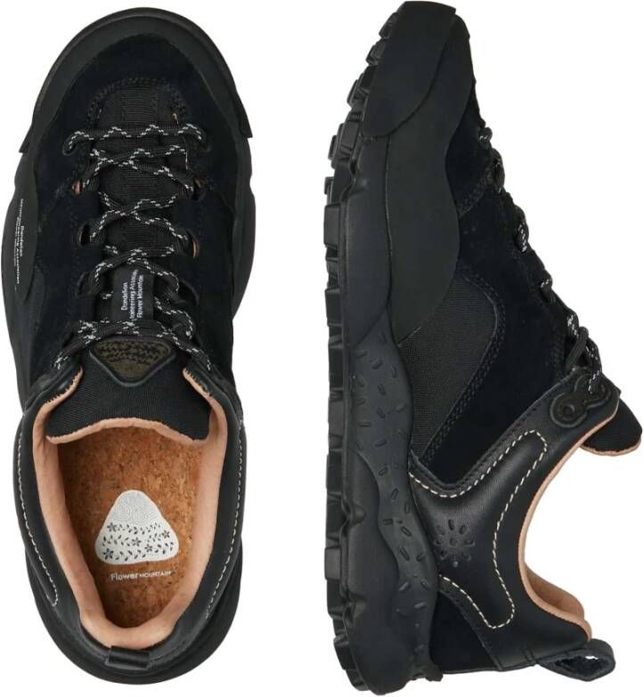 Flower Mountain Leather and waterproof technical fabric sneakers Back Country UNI Black Heren