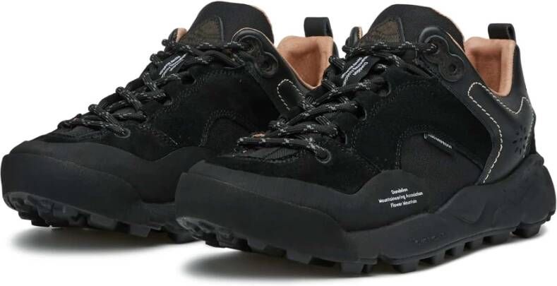 Flower Mountain Leather and waterproof technical fabric sneakers Back Country UNI Black Heren