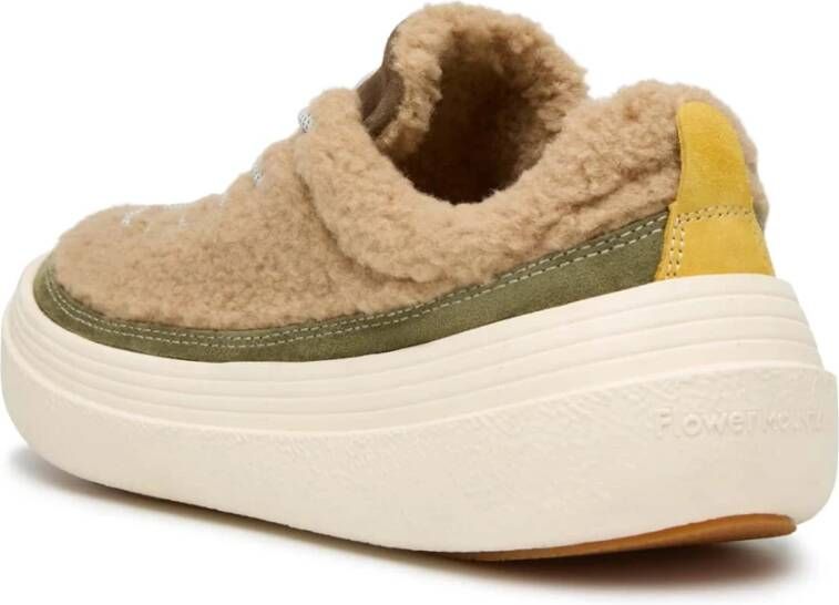 Flower Mountain Leather and wool sneakers Fami UNI Beige Unisex