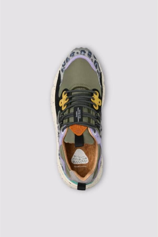 Flower Mountain Outdoor sneaker met dierenprint Green Dames