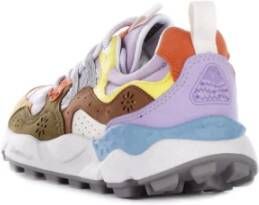 Flower Mountain Rode Suède Logo Sneakers Multicolor Dames