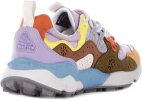 Flower Mountain Rode Suède Logo Sneakers Multicolor Dames