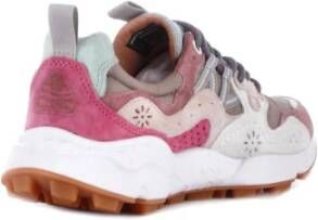 Flower Mountain Rode Suède Rubberen Zool Sneakers Multicolor Dames