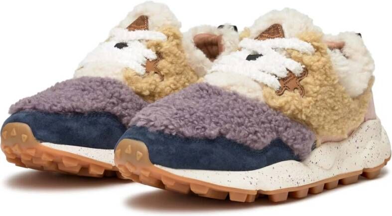 Flower Mountain Shearling and suede sneakers Pampas Woman Teddy Multicolor Dames