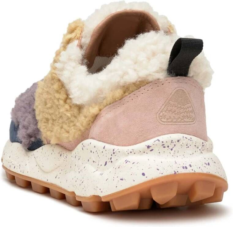 Flower Mountain Shearling and suede sneakers Pampas Woman Teddy Multicolor Dames