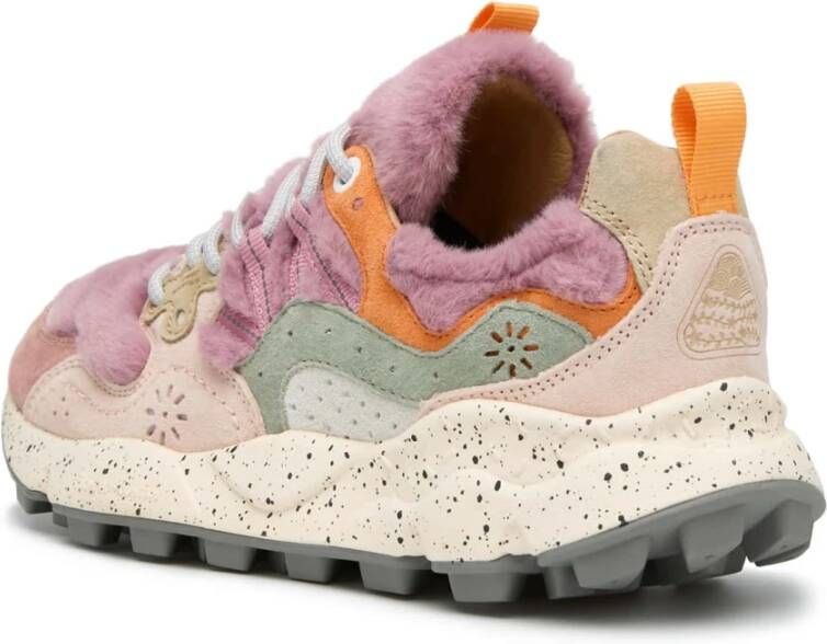 Flower Mountain Shearling and wool sneakers Yamano 3 Woman Pink Dames