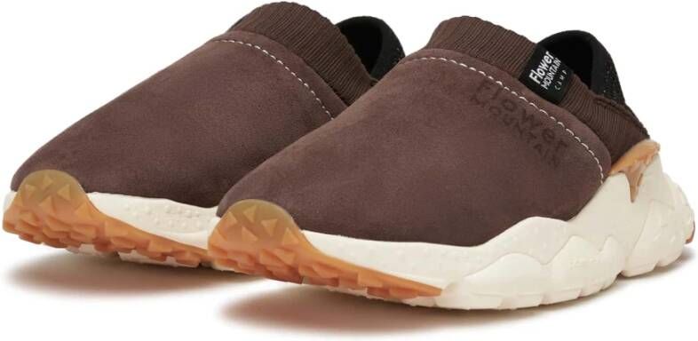 Flower Mountain Slip on suede and fabric sneakers Camp UNI Brown Unisex