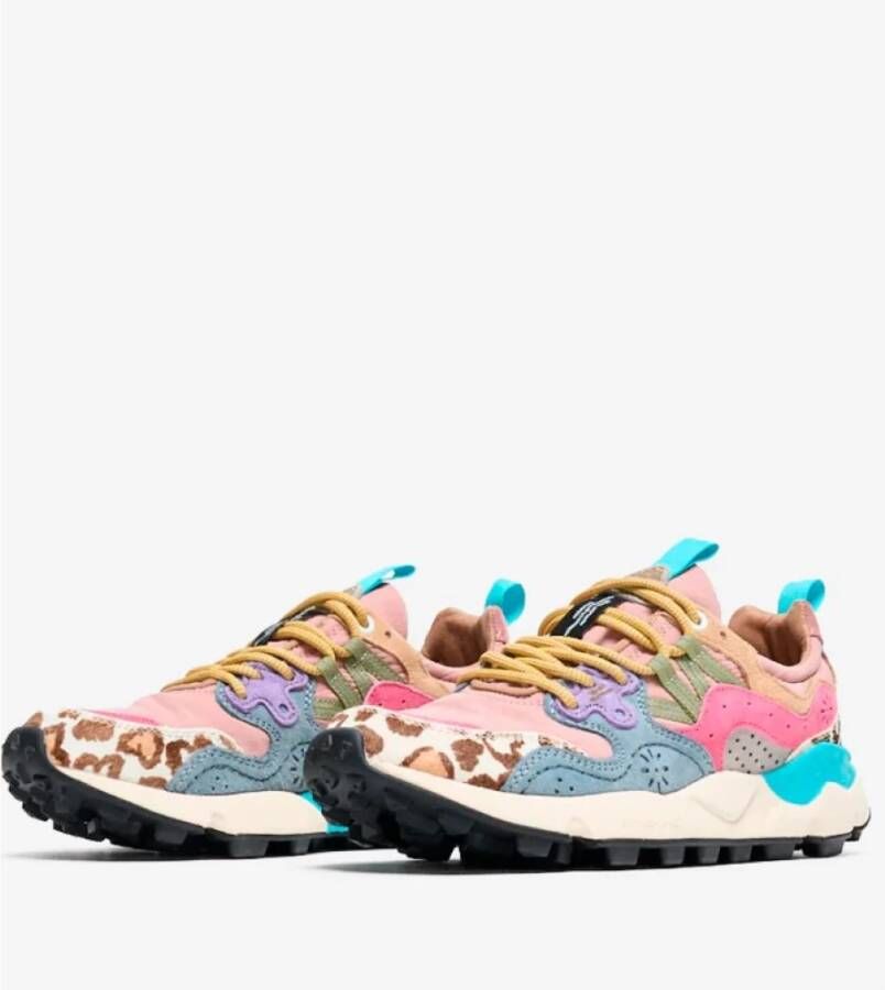 Flower Mountain Sneakers met gevlekte print en suède inzetstukken Multicolor Dames