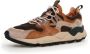 Flower Mountain Sneakers van suède en gewaxt technisch materiaal met rubberen zool Brown Heren - Thumbnail 9