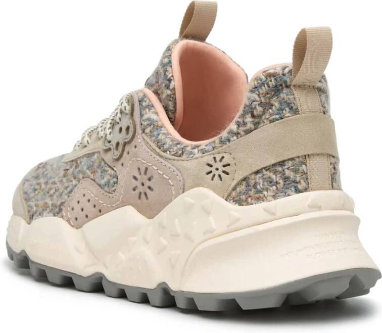 Flower Mountain Suede and fabric sneakers Kotetsu Woman Beige Dames