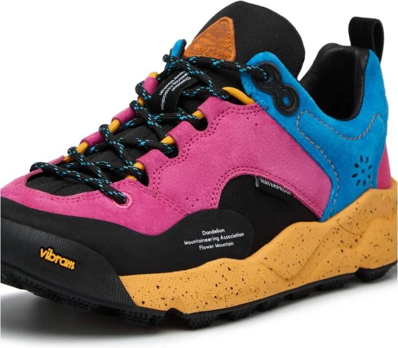 Flower Mountain Suede and technical fabric sneakers Back Country Woman. Multicolor Dames