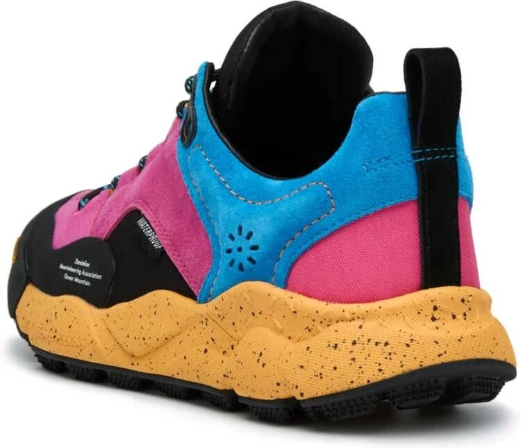 Flower Mountain Suede and technical fabric sneakers Back Country Woman. Multicolor Dames