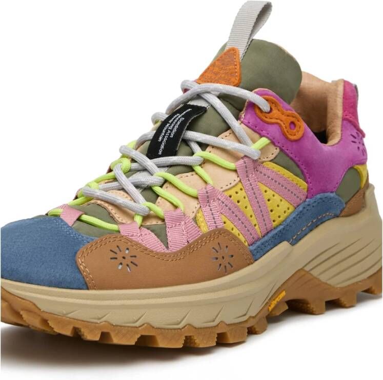 Flower Mountain Suede and technical fabric sneakers Iwano Woman Multicolor Dames