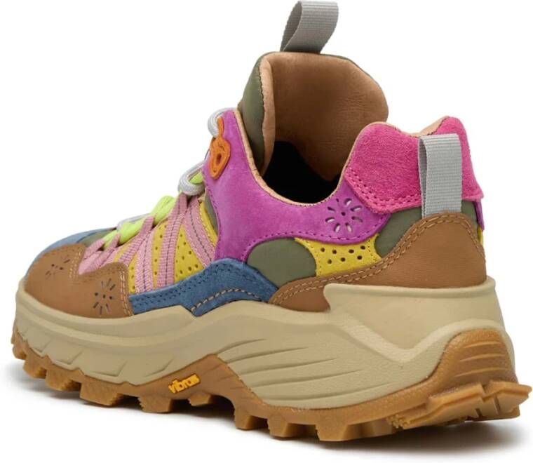 Flower Mountain Suede and technical fabric sneakers Iwano Woman Multicolor Dames