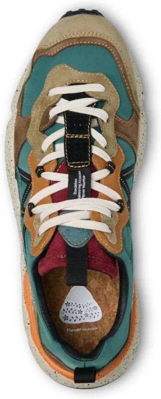 Flower Mountain Suede and technical fabric sneakers Lenzan MAN Multicolor Heren