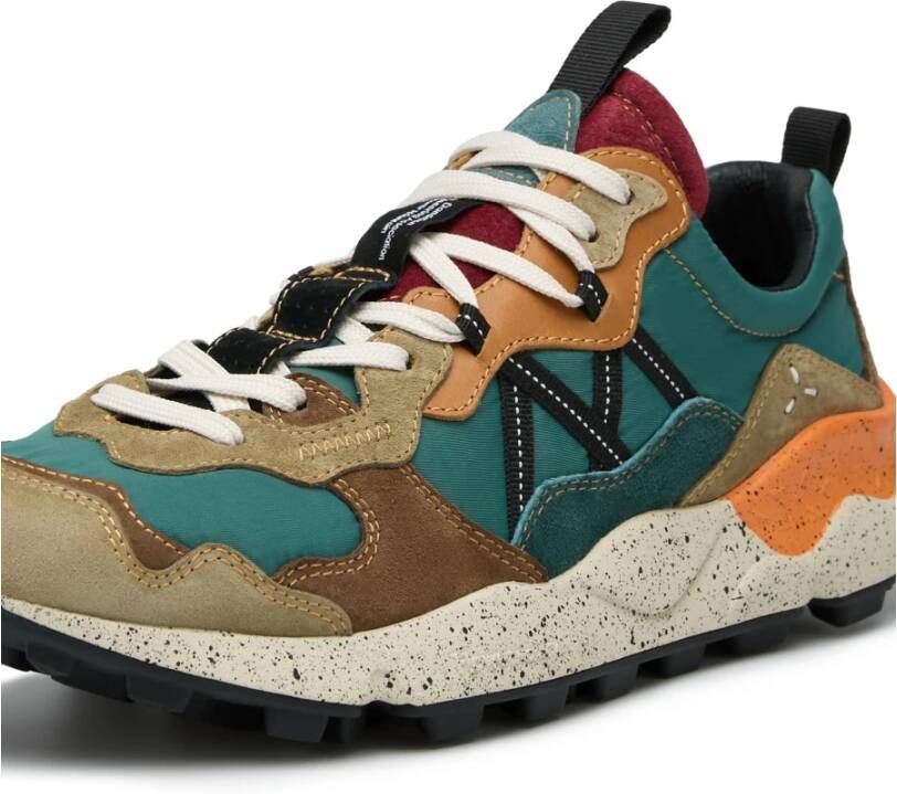 Flower Mountain Suede and technical fabric sneakers Lenzan MAN Multicolor Heren