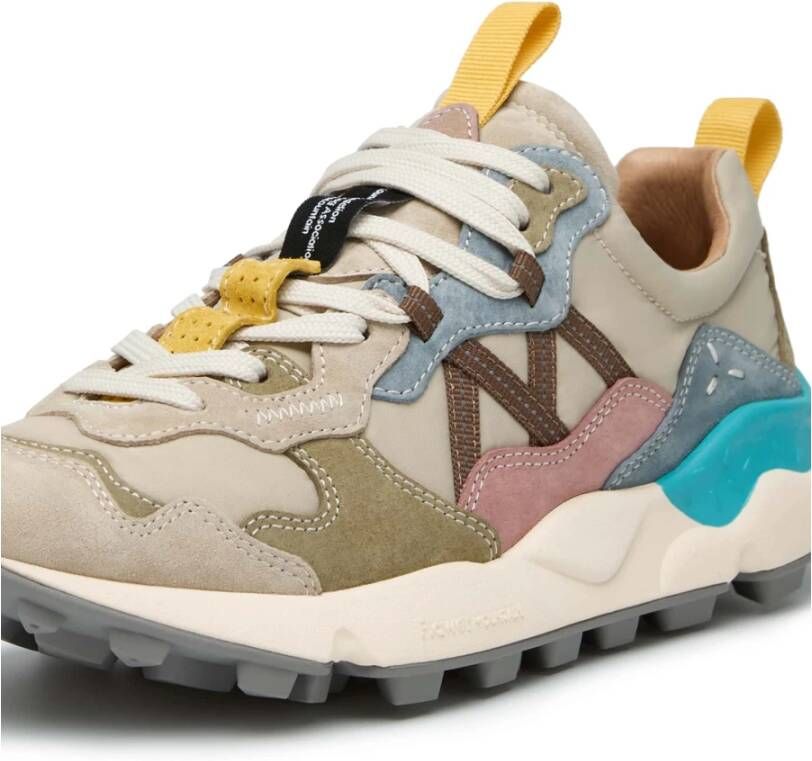 Flower Mountain Suede and technical fabric sneakers Lenzan Woman Multicolor Dames