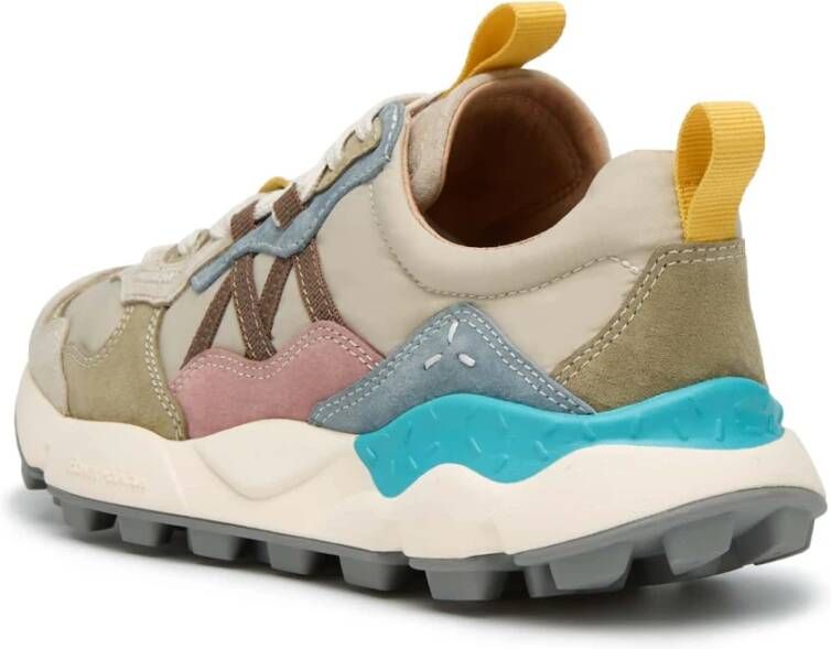 Flower Mountain Suede and technical fabric sneakers Lenzan Woman Multicolor Dames